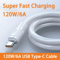 120W Super Fast Charge Type C Cable for iPhone 14 Xiaomi Mi 12 Pro Huawei Mate40 Mobile Phone Accessories Charger USB C Cable