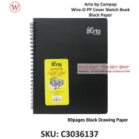 [WE-ARTS] Arto Wire-O PP Cover Sketch A5 - Black Paper | C3036137 | Art Design School Student Teache