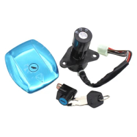 Motorcycle Ignition Switch Key for Lifan Suzuki Haojue Qianjiang GS125 HJ125-8 QJ125 DY125 4/6Wires Fuel Tank Cap Cover Locks