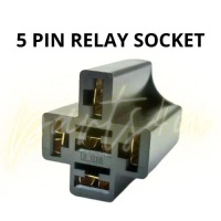 Wired 5 Pin Relay Mounting Base Socket Connector 30A (5 wire)