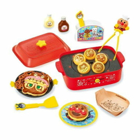 小禮堂 麵包超人 大阪燒章魚燒音樂玩具組《紅黃.廚師裝》扮家家酒.兒童玩具