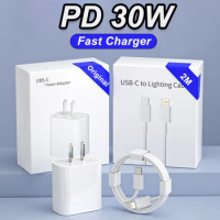 PD3.0 30W USB C Fast Charger for Apple iPhone 13 14 12 11 Pro Max Mini X XS XR 8 Plus Lightning Charge Cable Accessories