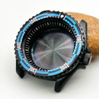 41mm Black NH35 NH36 Watch Cases Sapphire Crystal Glass Fit Seiko SKX007 SKX009 SRPD Movements Watch Replacement Accessories