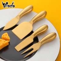 4pcst Cheese Tool Gold Cheese Slicer Cutter Knife Creative Cheese Graters Kitchen Tools Cake Spatula Butter Knife cheese set