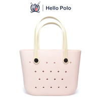 Hello Polo รุ่น BH2002 ส่งจากไทย ขนาด 30x42 CM. สะพายไหล่ ยาง EVA ใบใหญ่ ทรงโท้ท กระเป๋าแฟชั่น ใส่ข