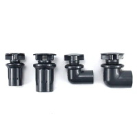 1 PC of Water tank drain connector fence drain connector fish tank strong drain connector plastic pipe fittings