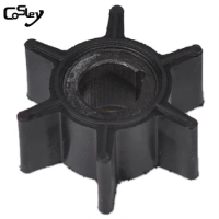Marine Water Pump Impeller Black Rubber For Tohatsu/Mercury/Sierra 2/2.5/3.5/4/5/6HP Outboard Motor 6 Blades Boat Engine Parts