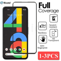 1-3Pcs Full Cover Tempered Glass For Google Pixel 4A Full Glued Screen Protector For Google Pixel 4A Protective Glass Film Case