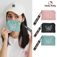 【HELLO KITTY】凱蒂邱比特-零錢包-蘋果綠／黑／粉 三色任選