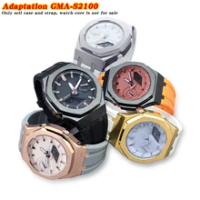 The third-generation GMA-S2100 stainless steel case, fluorine rubber strap, suitable for Casio G Shock GMA-S2100 replacement acc