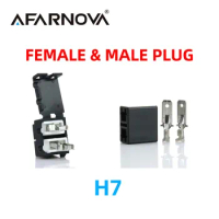 Afarnova 2PCS H7 socket female ceramic high temperature ceramics corner H7 male bulb socket plug connector