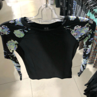 BAJU RENANG WANITA VOLCOM ORIGINAL GTG NOIR U SURE LONG SLEEVE BLAK