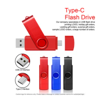 Portable Type-C 128g Key High Speed USB Flash Drive OTG Pen Drive 64G Usb Stick Pendrive Flash Disk for Android PC/Car/TV USB-C