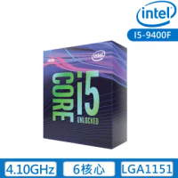 【Intel 英特爾】9代 Core i5-9400F 中央處理器 五顆組(贈華碩 外接燒錄器)