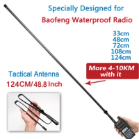 ABBREE Waterproof Foldable Tactical VHF/UHF 144/430MHz Antenna For Baofeng UV-XR UV-9R Plus UV-9R Pro Radio Walkie Talkie
