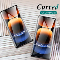 2Pcs Full Cover Curved Glass For vivo iQOO 12 Pro 5G Tempered Glass Screen Protector iQOO12Pro iQOO12 12Pro V2329A 2023 6.78inch