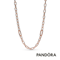 【Pandora 官方直營】Pandora ME 鎖鏈圈項鏈-鍍14k玫瑰金