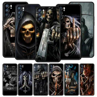 Skull Skeleton Grim Reaper Phone Case For Oppo Reno8 Reno7 Reno6 Pro A54 5G Find X6 X5 A53 A52 A9 A15 A95 A17 A16 A76 A74 Cover