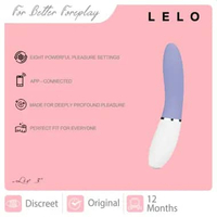 LELO Liv 3, App-Controlled Internal Stimulator (Stimulasi untuk Wanita dengan Getaran) Powder Blue