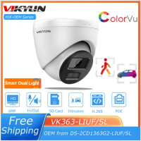Vikylin OEM Hikvision 6MP Smart Hybrid Light IP Camera DS-2CD1363G2-LIUF/SL 2-way Audio SD Card Video Surveillance IP Camera