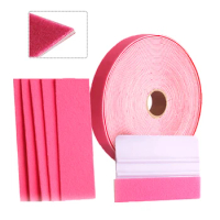 15M 3 Layers Fabric Felt Edge for Vinyl Car Wrap Squeegee Protective Buffer Cloth Tape Window Tint Tool Self Adhesive Felt Patch