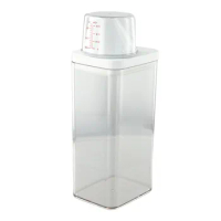 Multi-Use Laundry Powder Detergent Dispenser Food Grains Rice Storage Container Pour Spout Measuring Cup Detergent Boxes