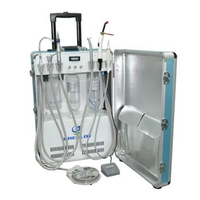600W Dental Equipment Portable Unit With Air Compressor For Dental Clinic Tool With Triplex Syringe Suction System