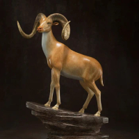 Christmas 2024 Best Home Business Decoration Copper Sculpture Antelope gazelle bellwether LING TOU YANG good luck