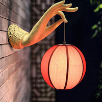 復古新中式壁燈裝飾餐廳走廊過道墻壁燈佛手仿古典禪意燈具中國風