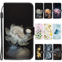 Case on For Motorola Edge30 Moto Edge 30 Ultra S30 X30 Pro Neo Lite Edge+ 2022 Leather Flip Stand Phone Cover Cute Flower Fundas