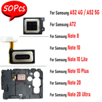 50Pcs，Front Top Earpiece Earphone Ear Speaker Sound Receiver Flex For Samsung A52 5G A52s A72 4G Note 8 10 Lite 20 Ultra 10 Plus
