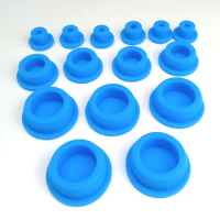 5PCS Blue Silicone Rubber Hose Blanking End Caps Inserts Seal Plug Bung Hole Stopper 13-48.5mm