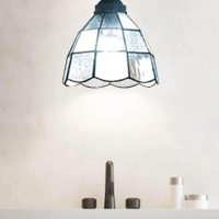 Glass Lamp Shade Boho Replacements Easy to Install for E26/E27 Socket Loop Light Cover for Wedding K
