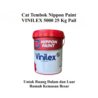 Nippon Paint VINILEX 5000 25 Kg Pail Cat Tembok Interior Eksterior Tahan Sikat 1200 Kali Anti Pudar 