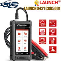 LAUNCH X431 CRB5001 OBD2 Scanner 12V Car Battery Tester Auto ENG ABS SRS AT Diagnostic Tools OIL BMS TPMS 6 Reset Free Update