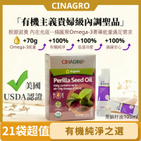 CINAGRO - 美國認證匠心冷壓初榨有機生紫蘇油105ml 21袋 1pc