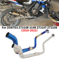 Motorcycle Exhaust System Escape Modify Front Link Pipe Connecting 51mm Muffler For ZONTES ZT310R 310R ZT310T ZT310X 2018-2022