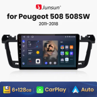 Junsun V1 AI Voice Wireless CarPlay Android Auto Radio For Peugeot 508 508SW 2011 - 2018 4G Car Multimedia GPS 2din autoradio