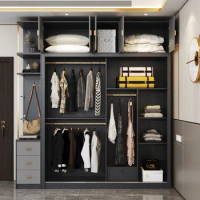Dresser Modular Wardrobe Cabinet Organizers Hangers Clothes Open Bedroom Wardrobe Display Armoires De Vetement Furniture HDH