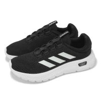 【adidas 愛迪達】慢跑鞋 Cloudfoam Comfy EL 男鞋 黑 白 緩衝 透氣 運動鞋 愛迪達(IH2966)