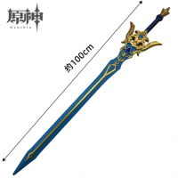 Freedom Sworn Sword 1:1 Genshin Impact Sword Xing Qiu Jean Weapon Cosplay Stage Props Safety PU Model Gift Sword 100cm