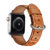 Leather strap for Apple watch band 44mm 40mm 45mm/41mm 38mm 42mm iWatch watchband bracelet for apple watch series 5 4 3 se 6 7