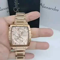 JAM TANGAN ALEXANDER CHRISTIE CHRONOGRAPH PRIA ORIGINAL ROSE GOLD WHITE 6376 AC 6376 AC6376 ACF6376 