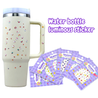 Pelekat Botol Air, Pelekat Berkilau Kartun, Hiasan Botol Air, Pelekat DIY, Sesuai untuk Owala dan Tu