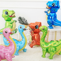 立體恐龍氣球兒童鋁膜卡通主題生日裝飾寶寶派對動物汽球場景布置