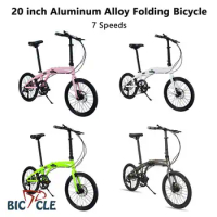 20 Inch Foldable Bike Folding Bicycle Aluminum Alloy Frame 12kg Disc Brake 7 Speeds Electrostatic Paint Adult Bicycle