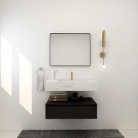 Simple Black And White Wall Mount Bathroom Mirror Cabinets