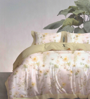 Bedcover set Sutra serat bambu Okada / Haru grey / Olten / Arbon- Roemah Sprei