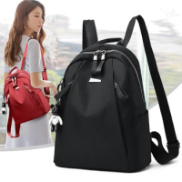 2023 New Large Capacity Simple Style Casual Mochila Travel Women Anti-theft Backpack Waterproof Fabric Large Female Shoulder Bag