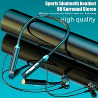 Wireless Blutooth Headset with Mic Fone Magnetic Sport Neckband Neck-hanging